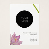 パープルピンク緑フローライヤリングディスプレイカード (裏面)