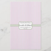 パープルピンク縦型ストライプソープラップ紙シート (正面)