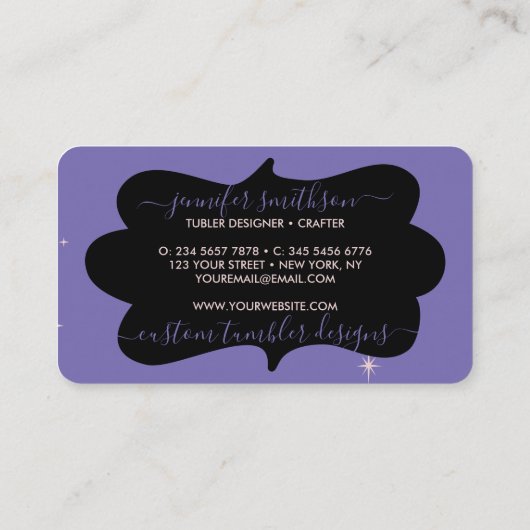 パープルピンク自家製マグタンブラー 名刺 (裏面)