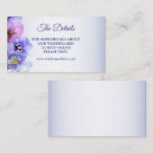 パープルピンク薄紫パンシーフローラ結婚ズ詳細 エンクロージャーカード (正面/裏面)