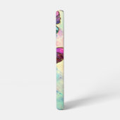 パープルピンク蝶サムスンギャラクシーケース SAMSUNG GALAXYケース (左側面)