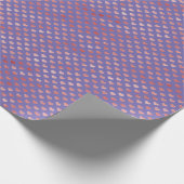 パープルピンク赤いハート グラデーション ラッピングペーパー (角)