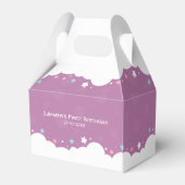 パープルピンク赤ちゃんガールスウィートワン誕生日ドーナツ フェイバーボックス (裏面サイド)