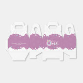 パープルピンク赤ちゃんガールスウィートワン誕生日ドーナツ フェイバーボックス (折り畳みなし)