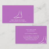 パープルピンク足気にポディタリープラクティショナー医師 名刺 (正面/裏面)