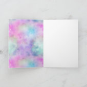 パープルピンク金ゴールドアクアグリッターマーメイドスパークル     カード (内部)