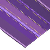 パープルピンク金ゴールドドットとストライプ ロングテーブルランナー (コーナー)