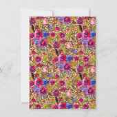 パープルピンク金ゴールドユニコーンベビーシャワー招待状 招待状 (裏面)