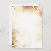 パープルピンク金ゴールド抽象芸術90th誕生日パーティー 招待状 (裏面)