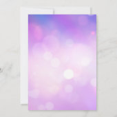 パープルピンク《写真》ぼけ味12番目の誕生日招待状 招待状 (裏面)