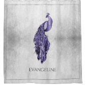 パープルピーコエレガントック シャワーカーテン (正面)