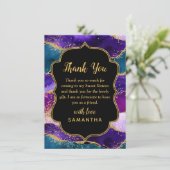 パープルピーコックアゲートSweet sixteen サンキューカード (スタンド正面)