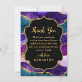 パープルピーコックアゲートSweet sixteen サンキューカード (正面)