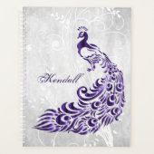 パープルピーコックパーソナライズされたプランナー プランナー手帳 (正面)