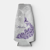 パープルピーコックパーソナライズされたボトルクール ボトルクーラー (正面)