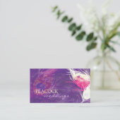 パープルピーコックフェザーズシ結婚ック 名刺 (スタンド正面)
