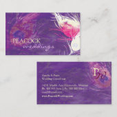 パープルピーコックフェザーズシ結婚ック 名刺 (正面/裏面)