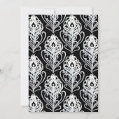 パープルピーコックフェザー結婚式招待状 招待状 (正面)