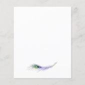 パープルピーコックブライダルシャワー招待 (裏面)