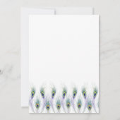 パープルピーコックブライダルシャワー招待 招待状 (裏面)