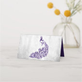 パープルピーコックリーフつる植物披露宴座席表 プレイスカード (裏面)