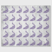 パープルピーコックリーフ結婚つる植物の包装紙 ラッピングペーパー (フラット)