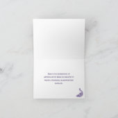 パープルピーコックリーフ結婚つる植物サンキューカード サンキューカード (内部)