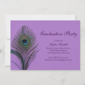 パープルピーコック卒業招待状 招待状 (正面)