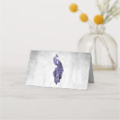 パープルピーコック披露宴座席表 プレイスカード (裏面)