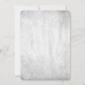 パープルピーコック ホワイト ボタニカル ウェディング 招待状 (裏面)