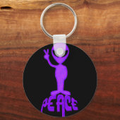 パープルピースエイリアン キーホルダー (正面)