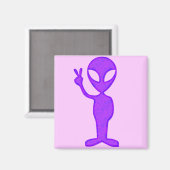 パープルピースエイリアン マグネット (正面/裏面)