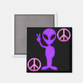 パープルピースエイリアン マグネット (正面/裏面)