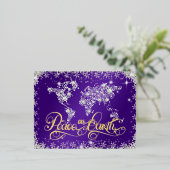 パープルピースオンアースダイヤモンド 箔シーズンポストカード (立ち正面)