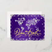 パープルピースオンアースダイヤモンド 箔シーズンポストカード (正面/裏面)