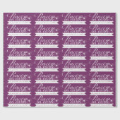 パープルピースオンアース白文字ラッピング紙 ラッピングペーパー (フラット)