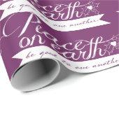 パープルピースオンアース白文字ラッピング紙 ラッピングペーパー (ロールコーナー)