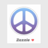 パープルピースサインのシール シール (シート)