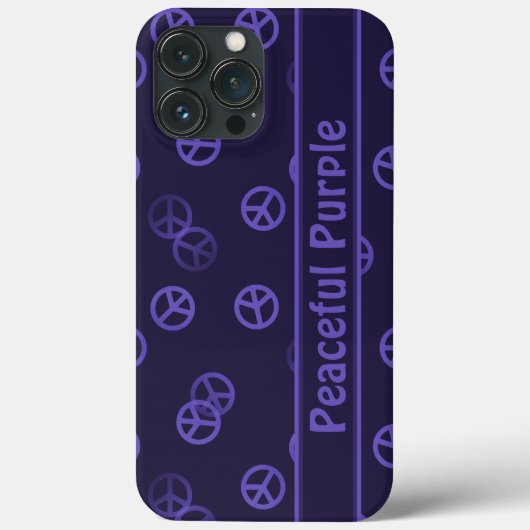 パープルピースサインカスタムパターン文字 Case-Mate iPhoneケース (裏面)