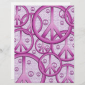 パープルピースサインスクラップブック紙 (正面/裏面)