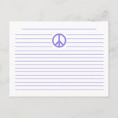 パープルピースサインフラワーズレシピカード ポストカード (裏面)