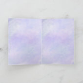 パープルピースサイン感動的引用文の水色 カード (内部)