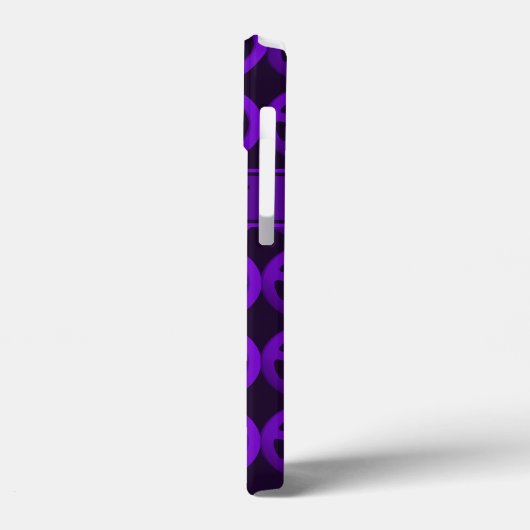 パープルピースサイン電話ケースとカスタム文字 Case-Mate iPhoneケース (裏面 / 左)