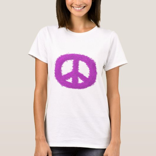 パープルピースサイン Tシャツ (正面)