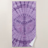 パープルピース絞り染め ビーチタオル (正面)