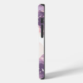 パープルピーチウォーターカラーフローラモノグラム Case-Mate iPhoneケース (裏面 / 左)