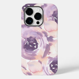 パープルピーチウォーターカラーフローラ Case-Mate iPhone 14 PROケース