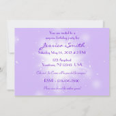 パープルピーチバタフライ招待状カード 招待状 (裏面)