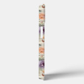 パープルピーチフラワーズフローラヴィンテージシャビーシック Case-Mate iPhoneケース (裏面 / 右)