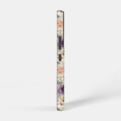 パープルピーチフラワーズフローラヴィンテージシャビーシック SAMSUNG GALAXYケース (右側面)